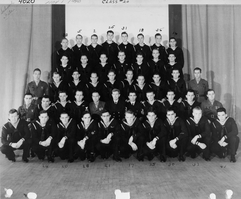 "A' School Class 4020 Lakehurst. W.S. 2nd Row 4th from right.